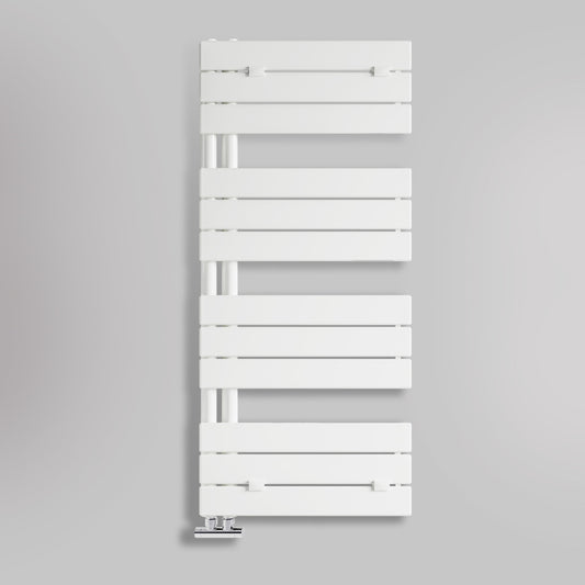 Grzejnik Łazienkowy Dekoracyjny Nowoczesny - Biały - 1130x500mm, gładkie tło firmy Lazzarini