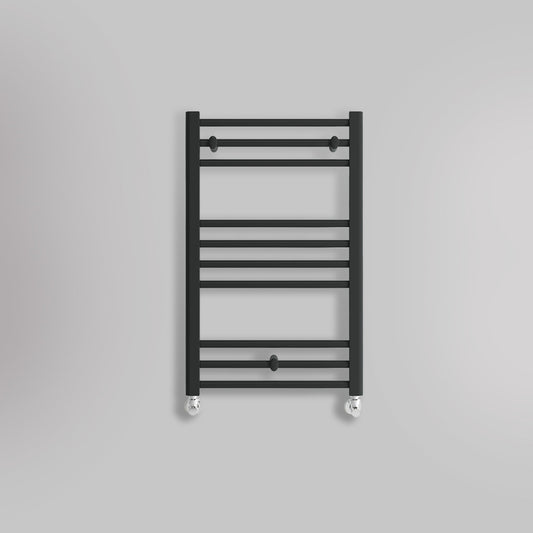 Grzejnik Łazienkowy Drabinkowy - Czarny - 800x500mm, gładkie tło firmy Lazzarini
