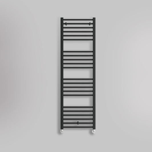 Grzejnik Łazienkowy Drabinkowy - Czarny - 1600x500mm, gładkie tło firmy Lazzarini