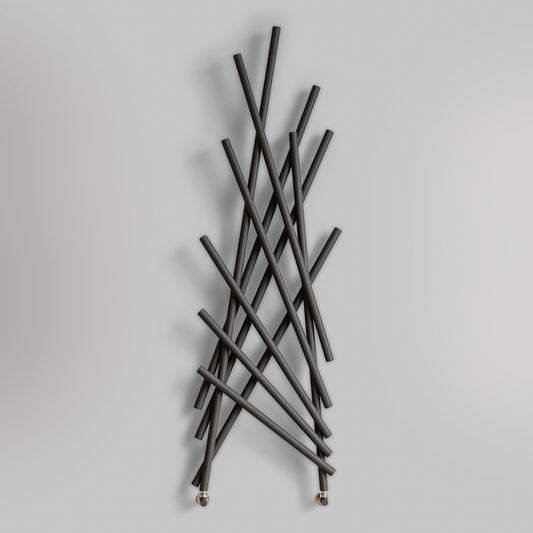 Grzejnik Dekoracyjny Pionowy - Antracytowy - SHANGHAI - 1731x567mm