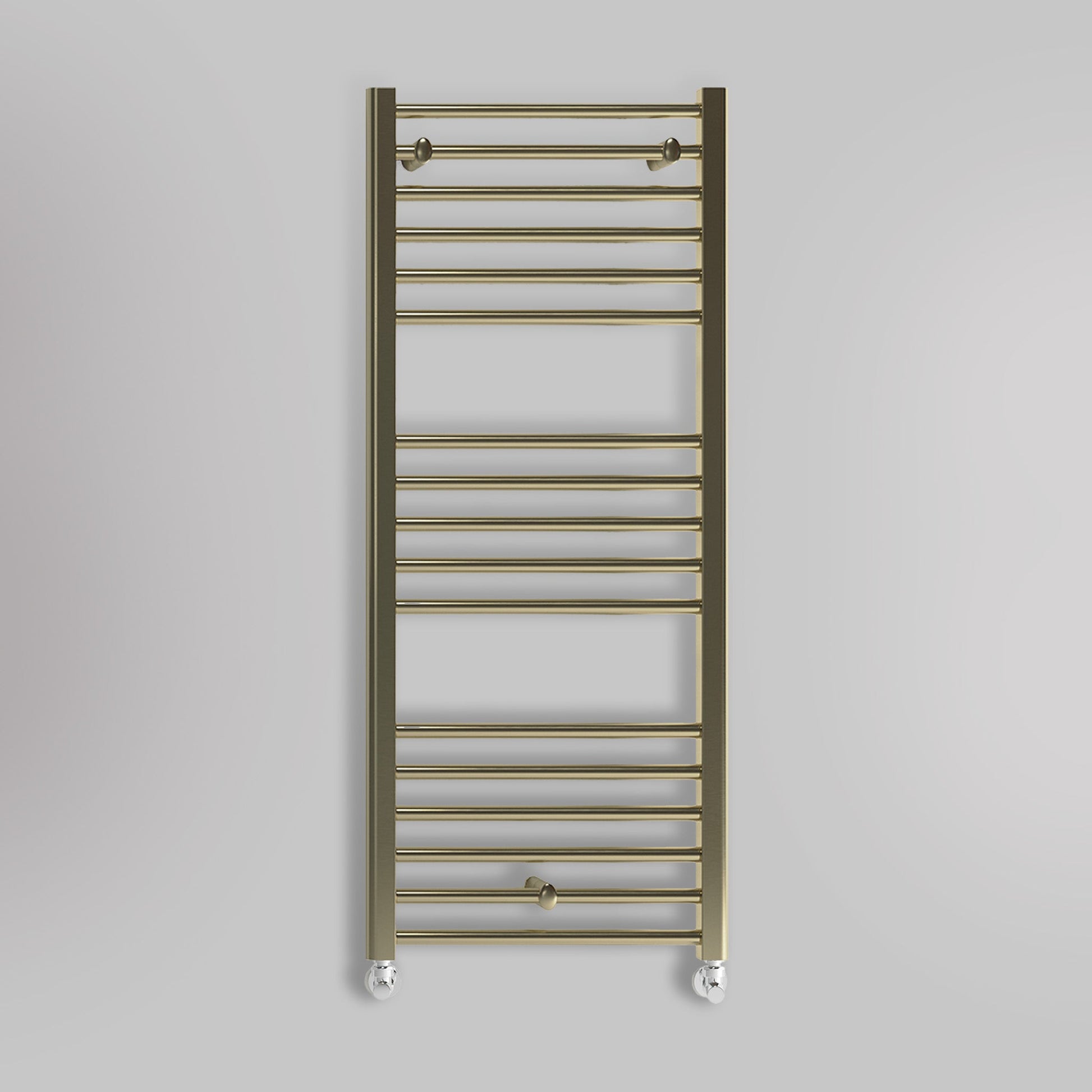 Grzejnik Łazienkowy Drabinkowy - Szczotkowane złoto - 1200x500mm, gładkie tło firmy Lazzarini