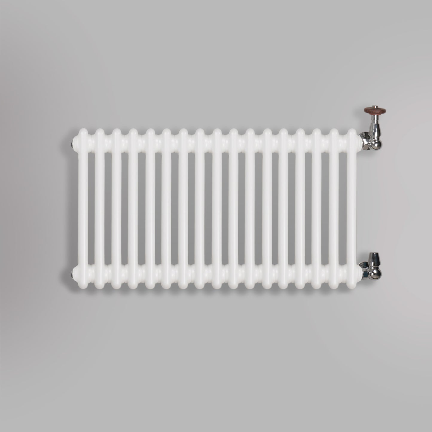 Grzejnik Dekoracyjny Żeberkowy - 3 Kolumnowy Biały - 426x785mm, gładkie tło firmy Empire