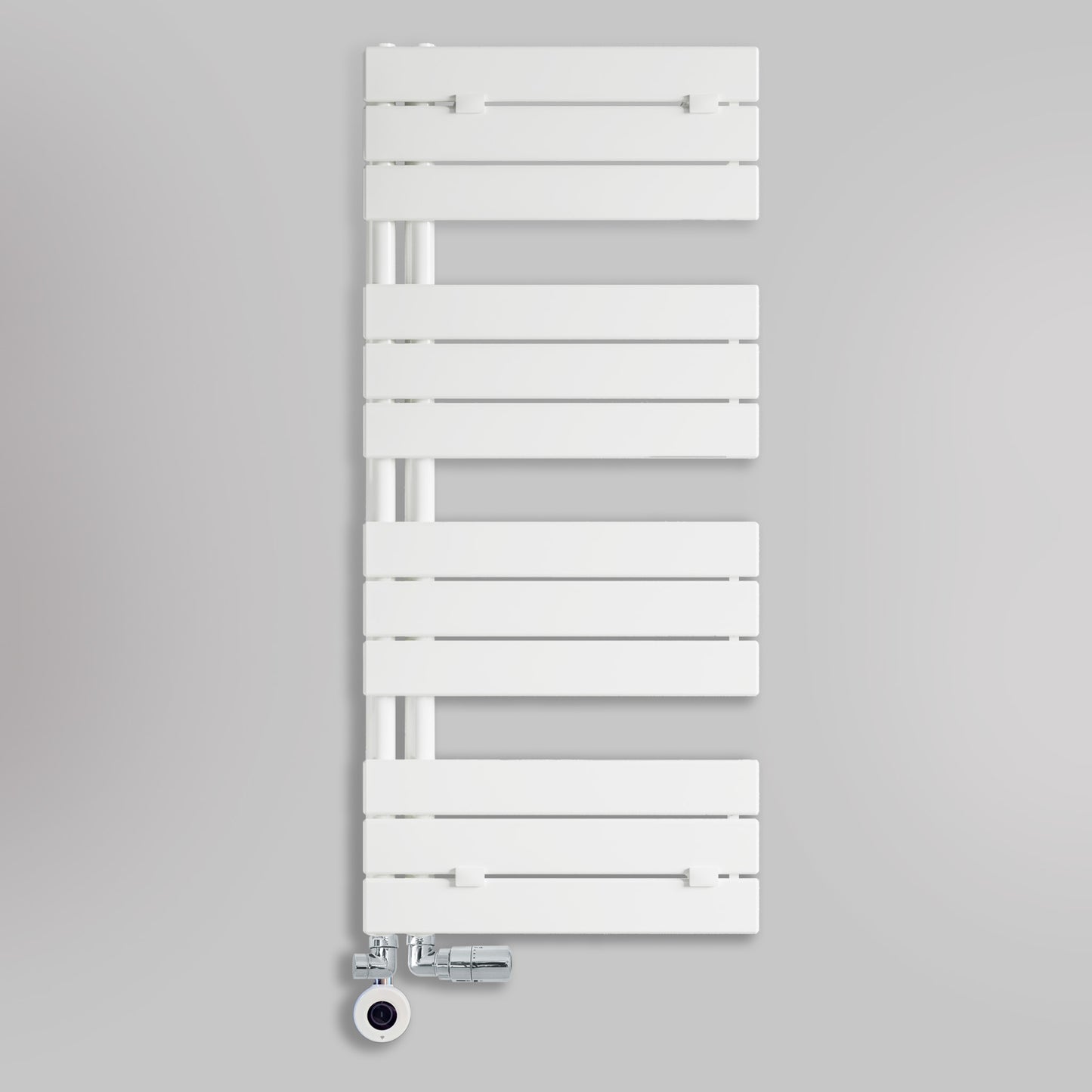 Grzejnik Łazienkowy Dekoracyjny Nowoczesny Wodno Elektryczny - Biały - 1130x500mm, Elektryczny grzejnik łazienkowy - Lazzarini