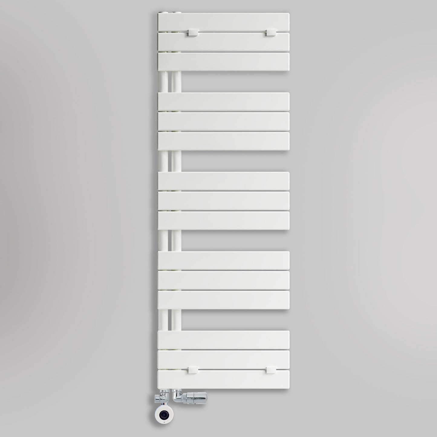 Grzejnik Łazienkowy Dekoracyjny Nowoczesny Wodno Elektryczny - Biały - 1430x500mm, Elektryczny grzejnik łazienkowy - Lazzarini