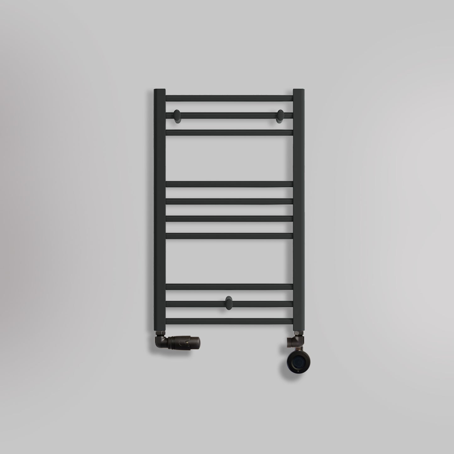 Grzejnik Łazienkowy Drabinkowy Wodno Elektryczny - Czarny - 800x500mm, hybrydowy grzejnik łazienkowy marki Lazzarini