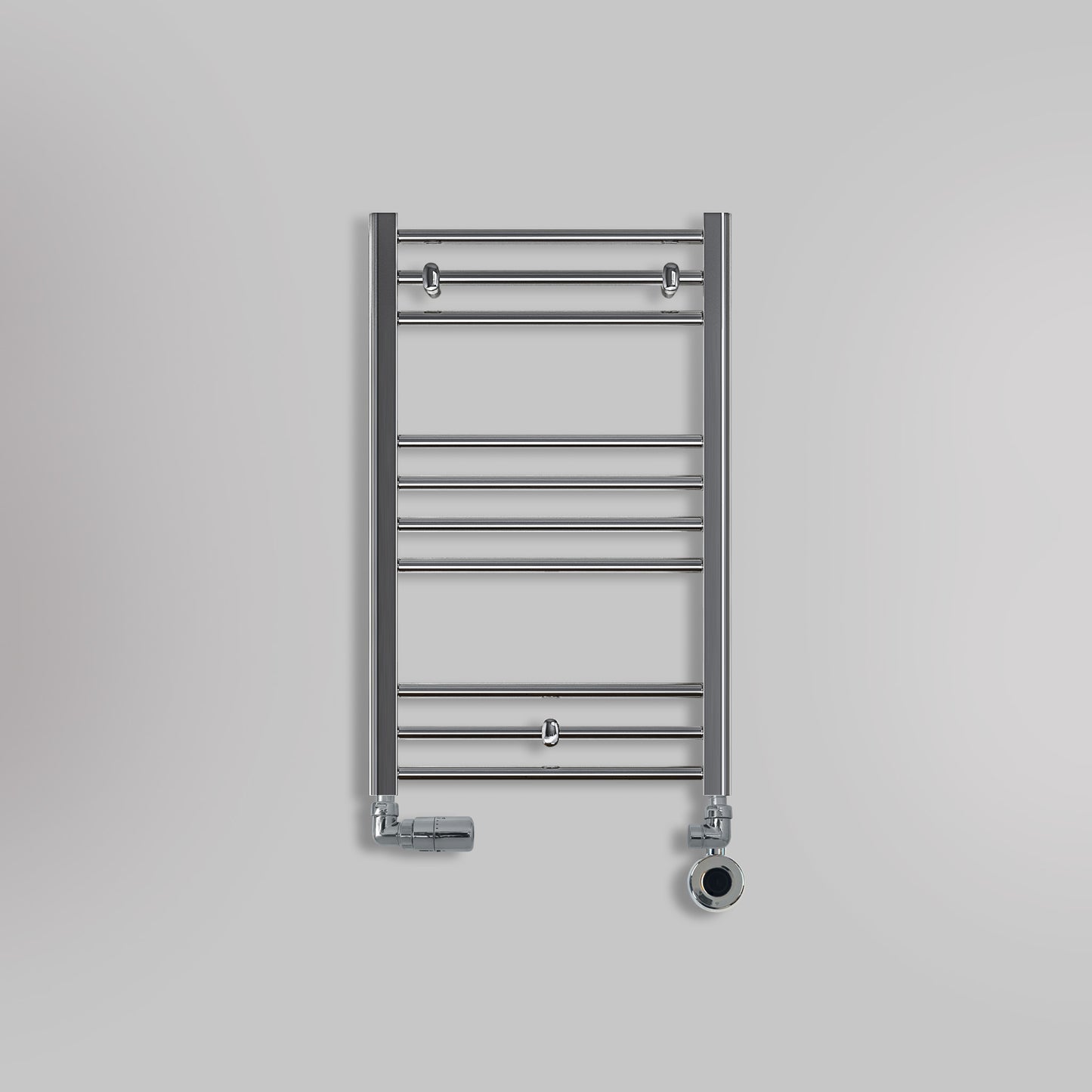 Grzejnik Łazienkowy Drabinkowy Wodno Elektryczny - Chrom - 800x500mm, hybrydowy grzejnik łazienkowy marki Lazzarini