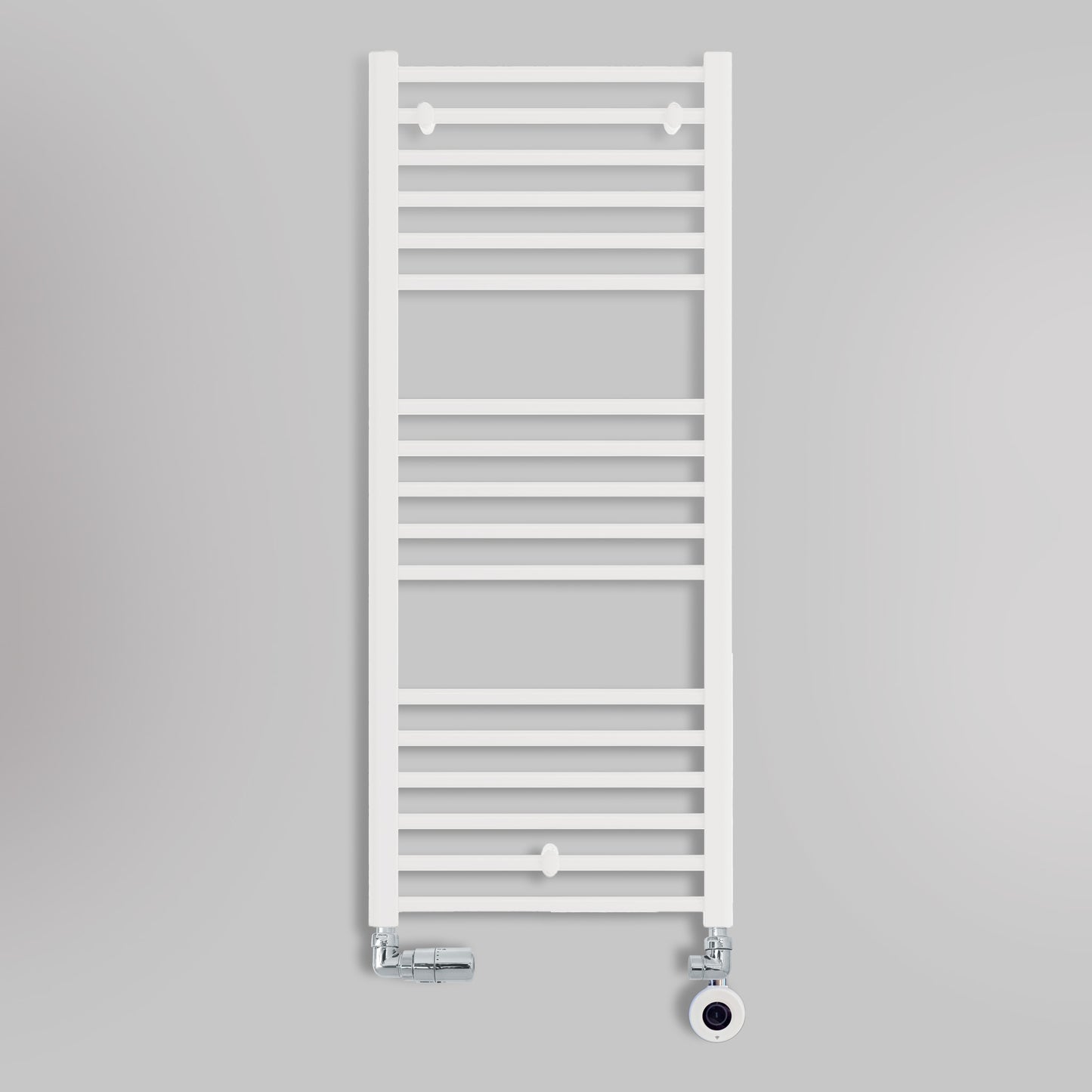 Grzejnik Łazienkowy Drabinkowy Wodno Elektryczny - Biały - 1200x500mm, hybrydowy grzejnik łazienkowy marki Lazzarini