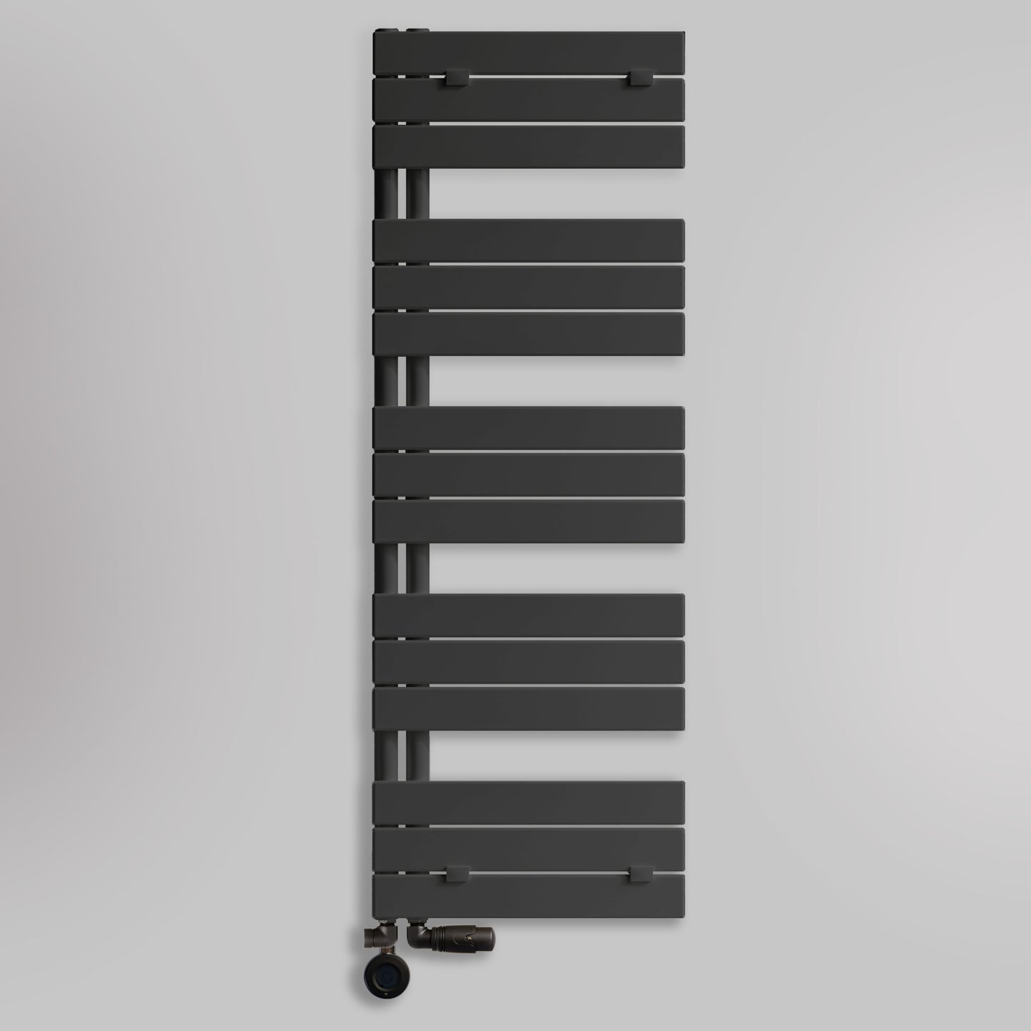 Grzejnik Łazienkowy Dekoracyjny Nowoczesny Wodno Elektryczny - Czarny - 1430x500mm, Elektryczny grzejnik łazienkowy - Lazzarini