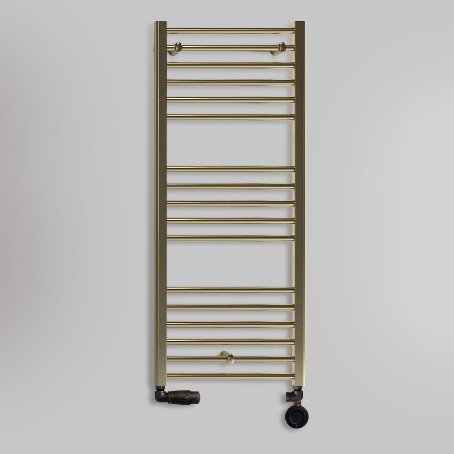 Grzejnik Łazienkowy Drabinkowy Wodno Elektryczny - Szczotkowane złoto - 1200x500mm, hybrydowy grzejnik łazienkowy marki Lazzarini