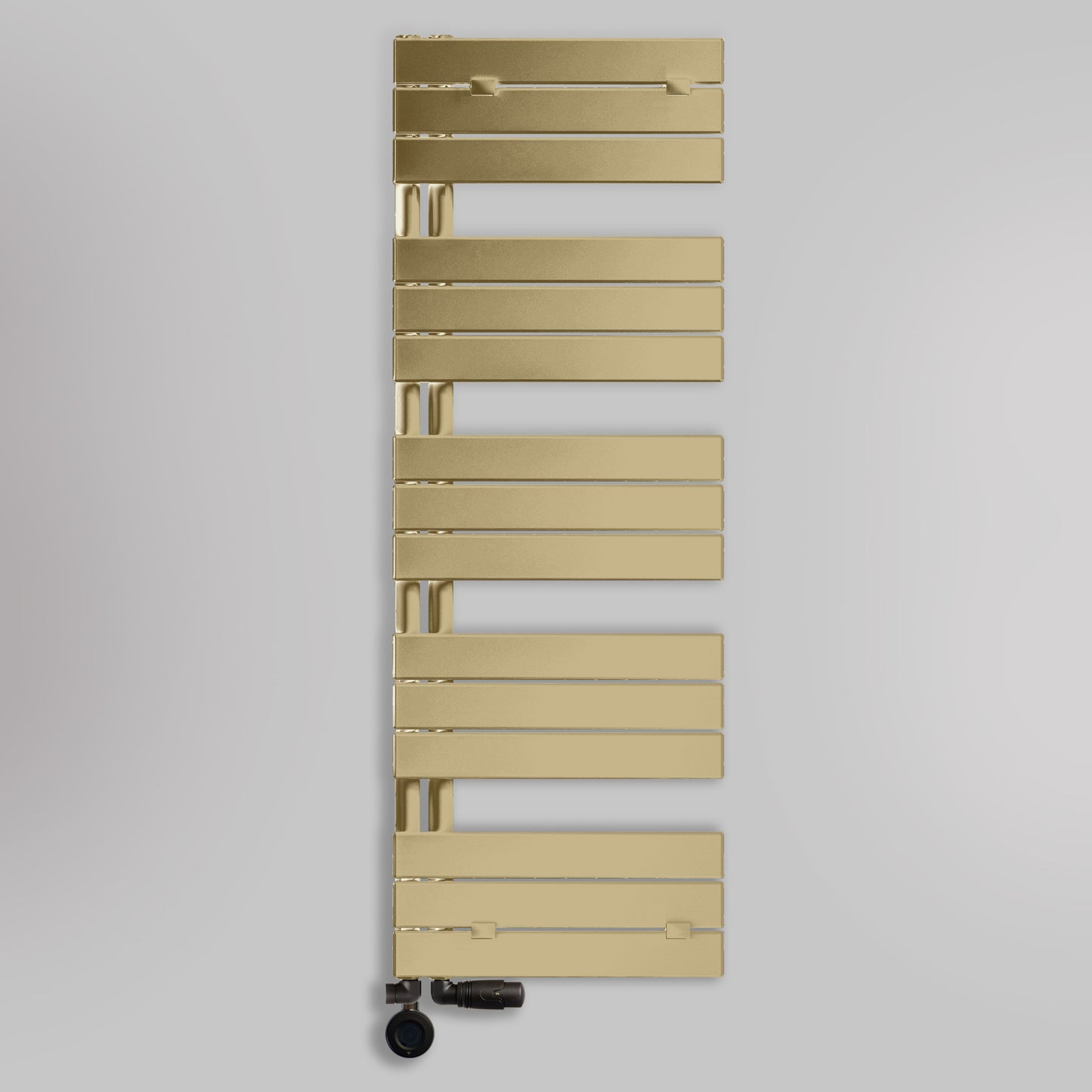 Grzejnik Łazienkowy Dekoracyjny Nowoczesny Wodno Elektryczny - Szczotkowane złoto - 1430x500mm, Elektryczny grzejnik łazienkowy - Lazzarini