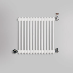 Grzejnik Wodno Elektryczny Dekoracyjny - 2 Kolumnowy Biały - 576x605mm, tradycyjny grzejnik hybrydowy firmy Empire