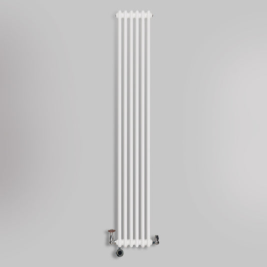 Grzejnik Wodno Elektryczny Dekoracyjny Pionowy - 3 Kolumnowy Biały - 1800x290mm, tradycyjny grzejnik hybrydowy firmy Empire