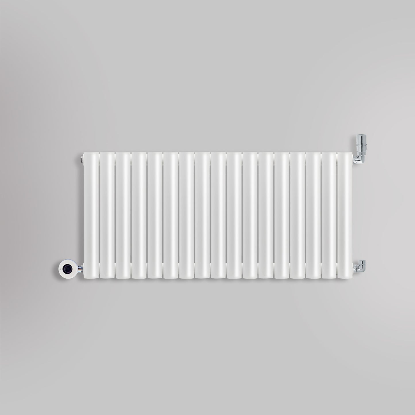 Grzejnik Wodno Elektryczny Dekoracyjny - Owalny Podwójny Kolumnowy Biały - 560x1003mm, grzejnik hybrydowy firmy Heissmann