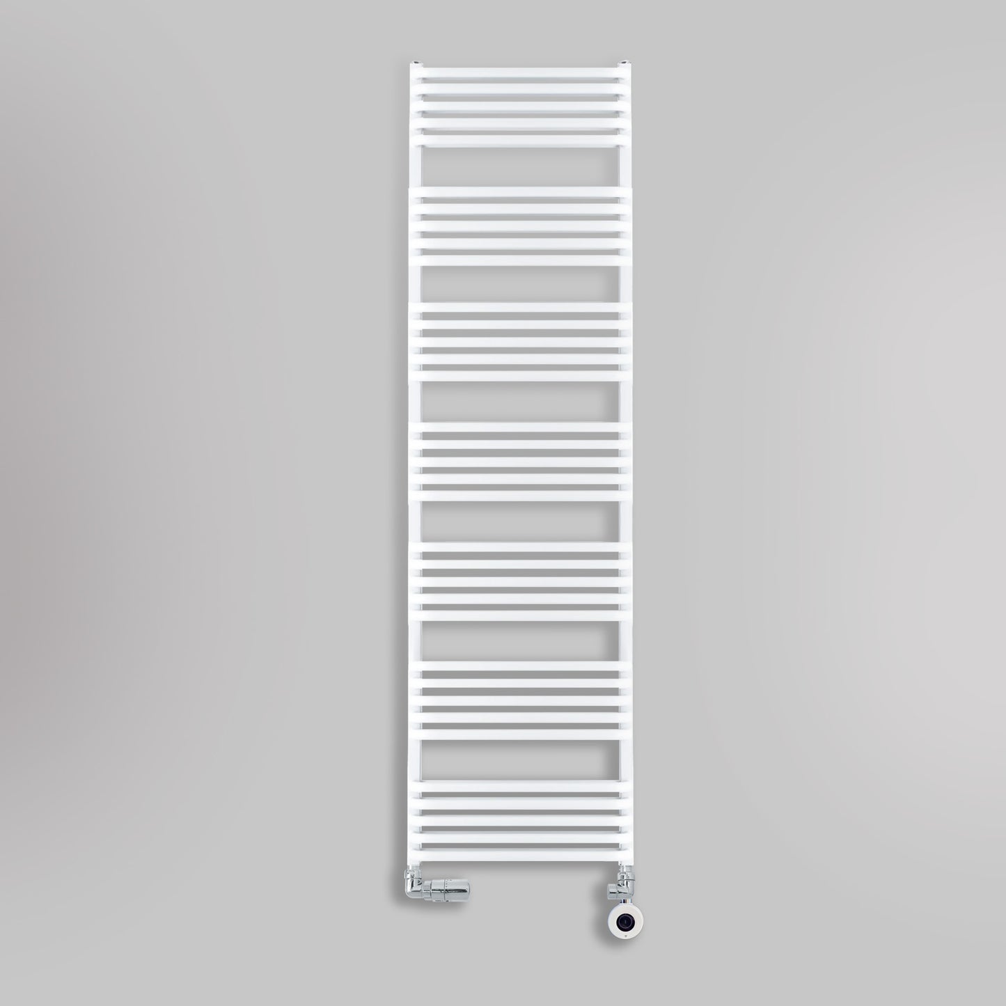 Grzejnik Łazienkowy Wodno Elektryczny - Podwójny Biały - 1800x500mm, hybrydowy nowoczesny grzejnik łazienkowy firmy Heissmann