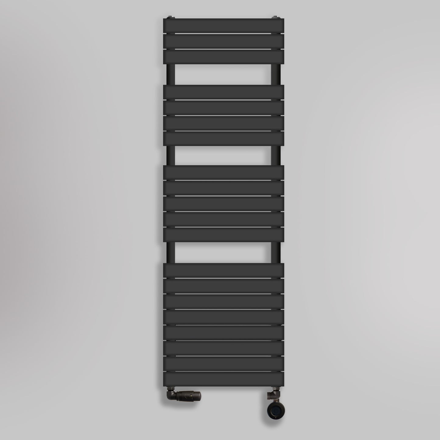 Grzejnik Łazienkowy Nowoczesny Wodno Elektryczny - Czarny - 1564x500mm, hybrydowy grzejnik łazienkowy firmy Heissmann