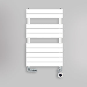 Grzejnik Łazienkowy Nowoczesny Wodno Elektryczny - Biały - 816x500mm, hybrydowy grzejnik łazienkowy firmy Heissmann