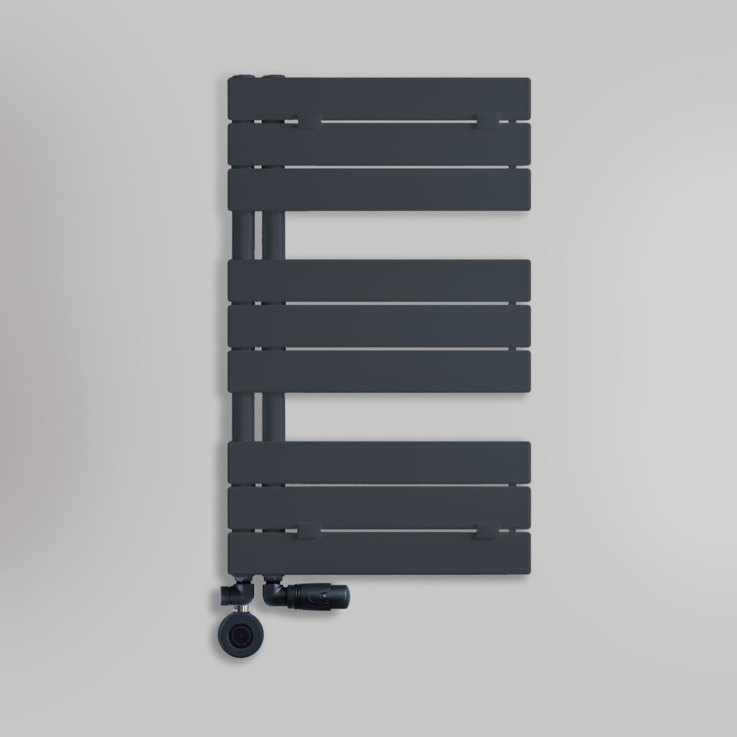 Grzejnik Łazienkowy Dekoracyjny Nowoczesny Wodno Elektryczny - Antracyt - 830x500mm, Elektryczny grzejnik łazienkowy - Lazzarini