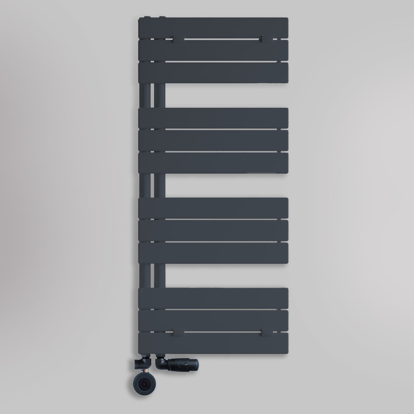 Grzejnik Łazienkowy Dekoracyjny Nowoczesny Wodno Elektryczny - Antracyt - 1130x500mm, Elektryczny grzejnik łazienkowy - Lazzarini