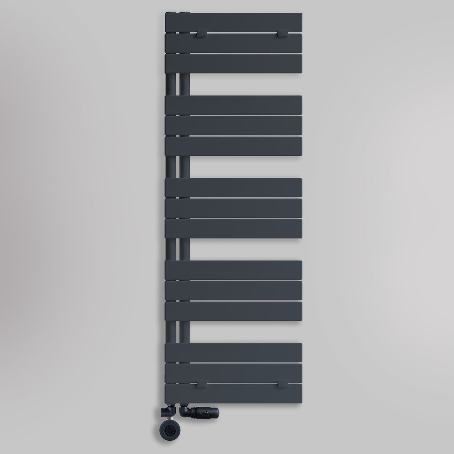 Grzejnik Łazienkowy Dekoracyjny Nowoczesny Wodno Elektryczny - Antracyt - 1430x500mm, Elektryczny grzejnik łazienkowy - Lazzarini