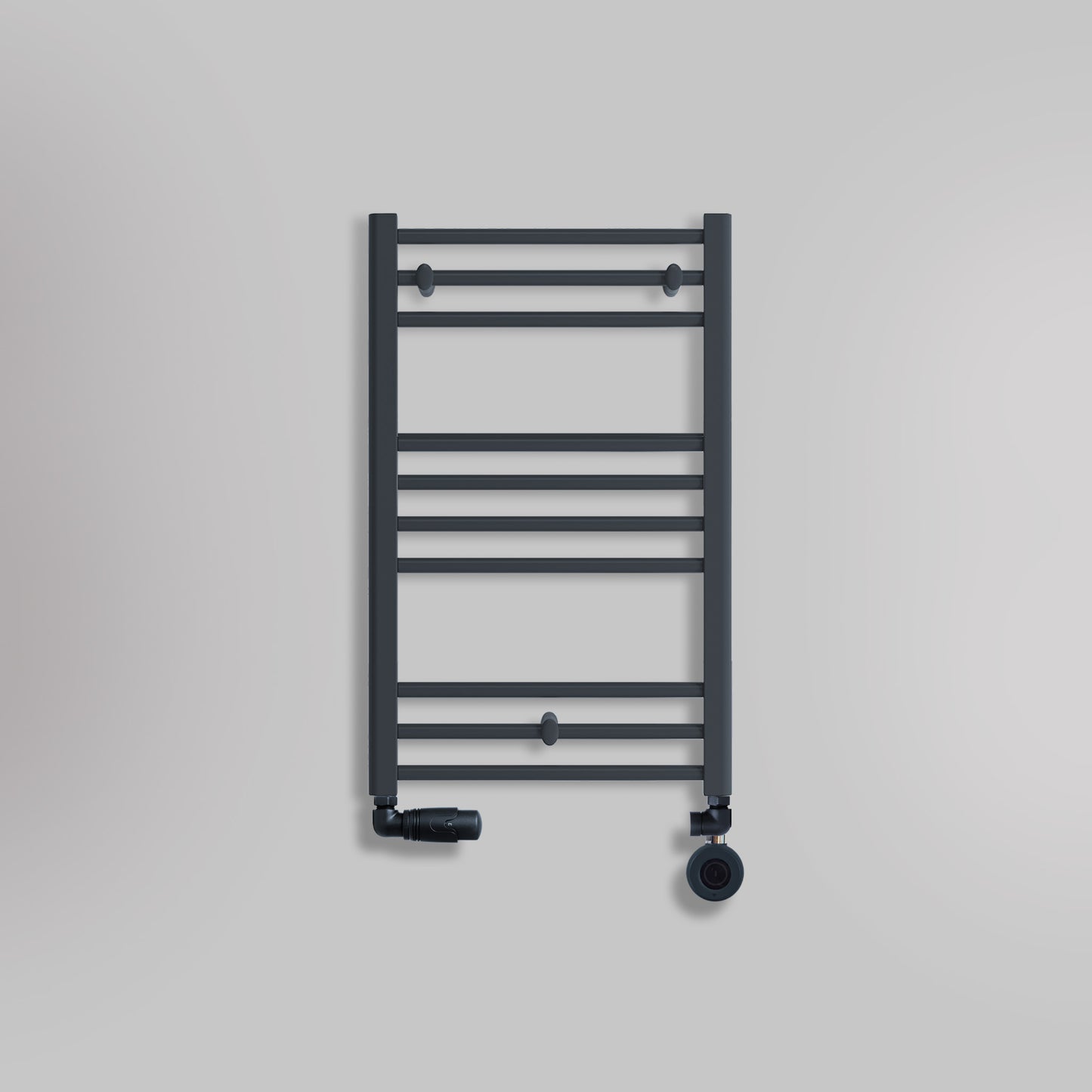 Grzejnik Łazienkowy Drabinkowy Wodno Elektryczny - Antracyt - 800x500mm, hybrydowy grzejnik łazienkowy marki Lazzarini