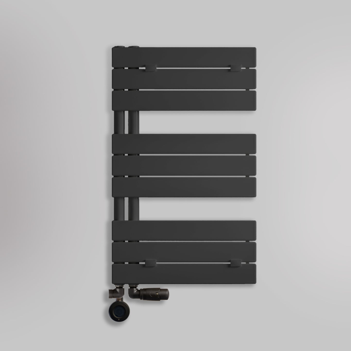 Grzejnik Łazienkowy Dekoracyjny Nowoczesny Wodno Elektryczny - Czarny - 830x500mm, Elektryczny grzejnik łazienkowy - Lazzarini