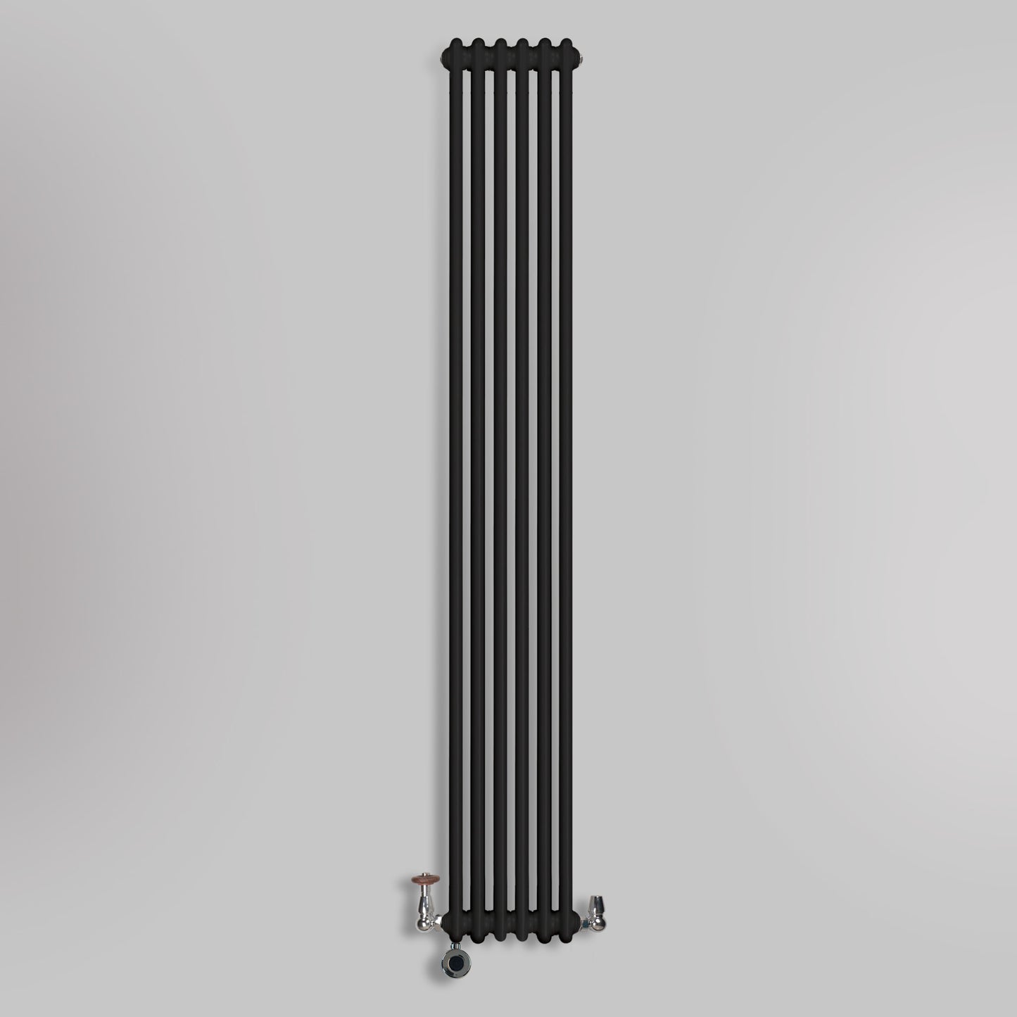 Grzejnik Wodno Elektryczny Dekoracyjny Pionowy - 3 Kolumnowy Czarny - 1800x290mm, tradycyjny grzejnik hybrydowy firmy Empire