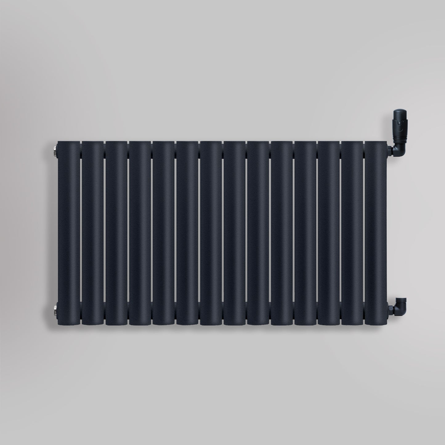 Grzejnik Dekoracyjny - Owalny Kolumnowy Antracytowy - 545x826mm, gładkie tło firmy Heissmann
