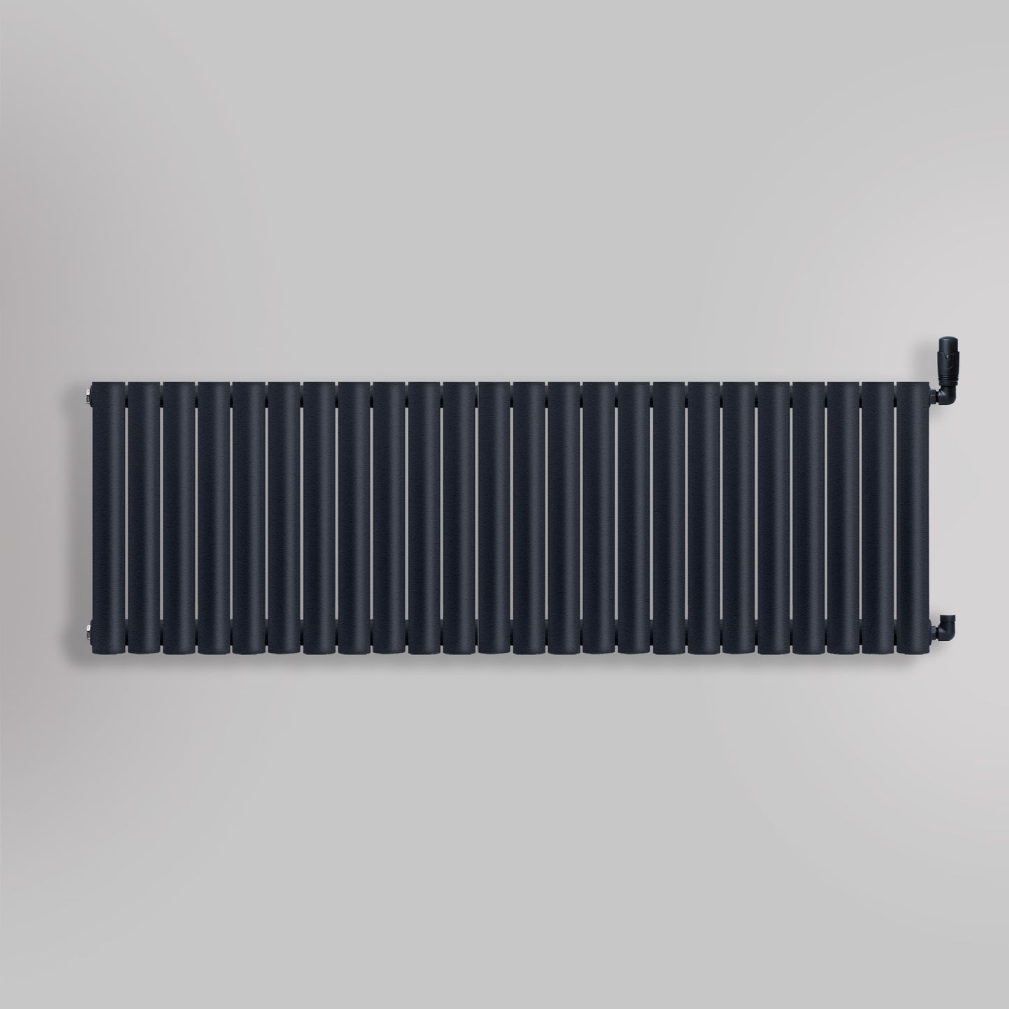 Grzejnik Dekoracyjny - Owalny Kolumnowy Antracytowy - 545x1416mm, gładkie tło firmy Heissmann