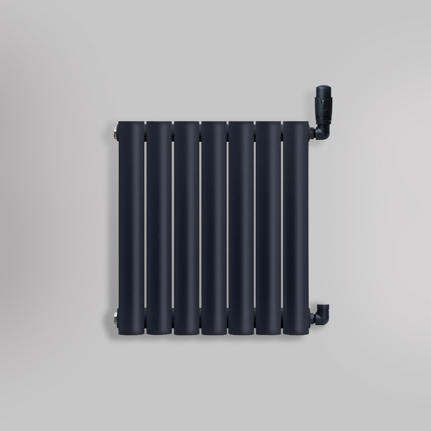 Grzejnik Dekoracyjny - Owalny Kolumnowy Antracytowy - 545x410mm, gładkie tło firmy Heissmann