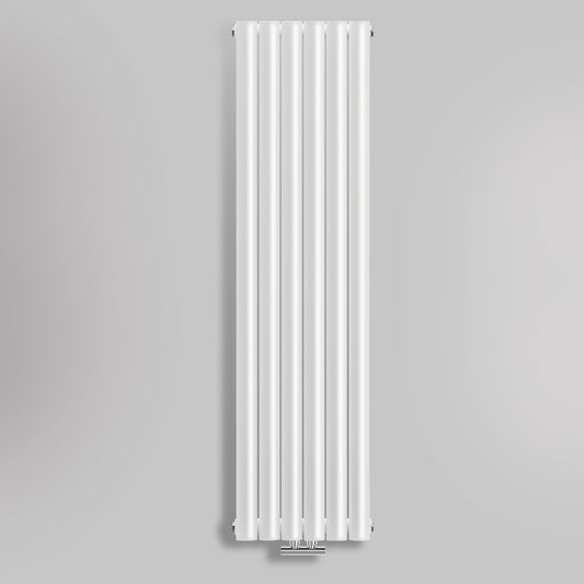 Grzejnik Dekoracyjny Pionowy - Owalny Kolumnowy Biały - 1600x354mm, gładkie tło firmy Heissmann