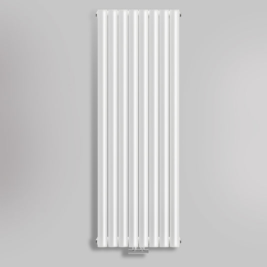 Grzejnik Dekoracyjny Pionowy - Owalny Kolumnowy Biały - 1600x472mm, gładkie tło firmy Heissmann