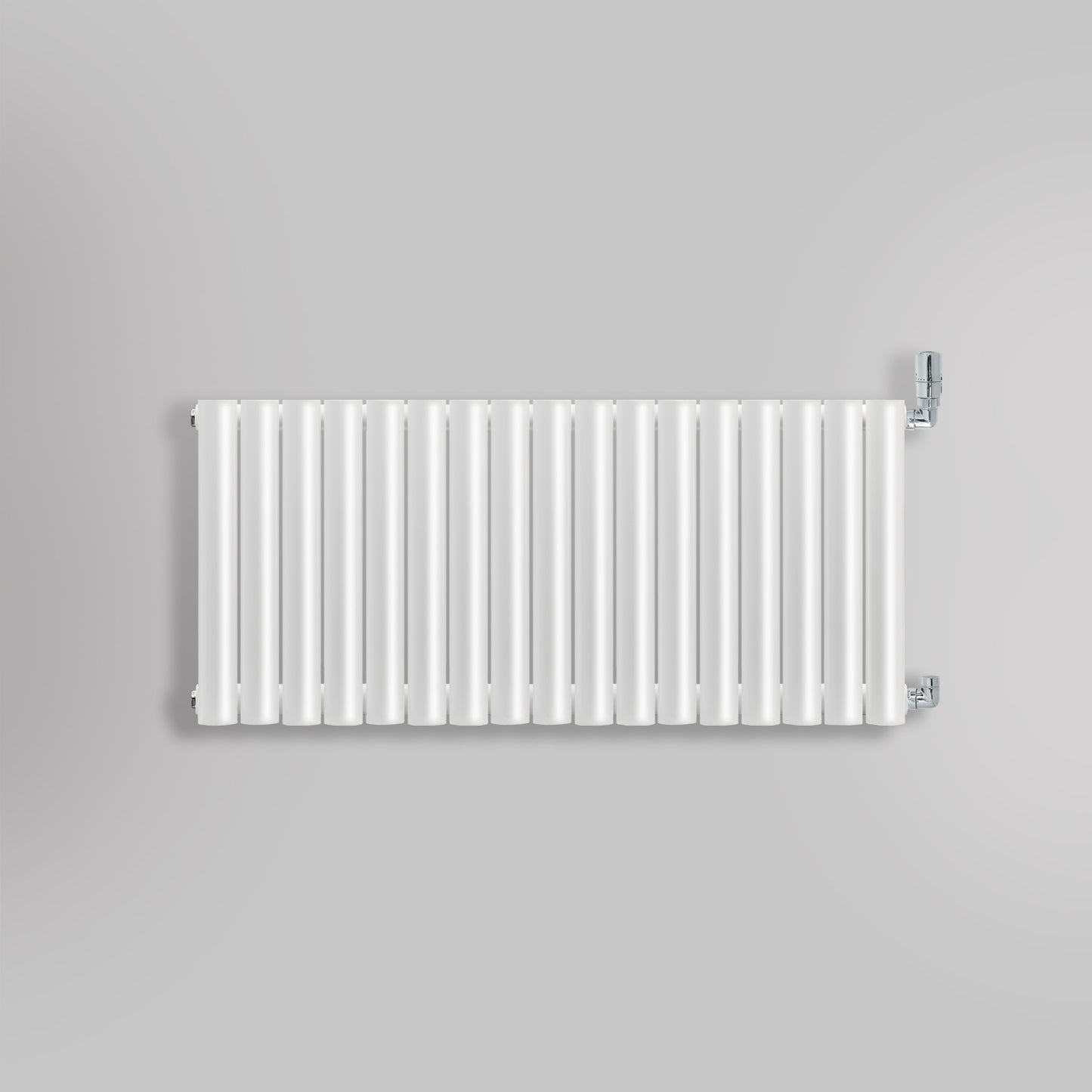 Grzejnik Dekoracyjny - Owalny Kolumnowy Biały - 545x1003mm, gładkie tło firmy Heissmann