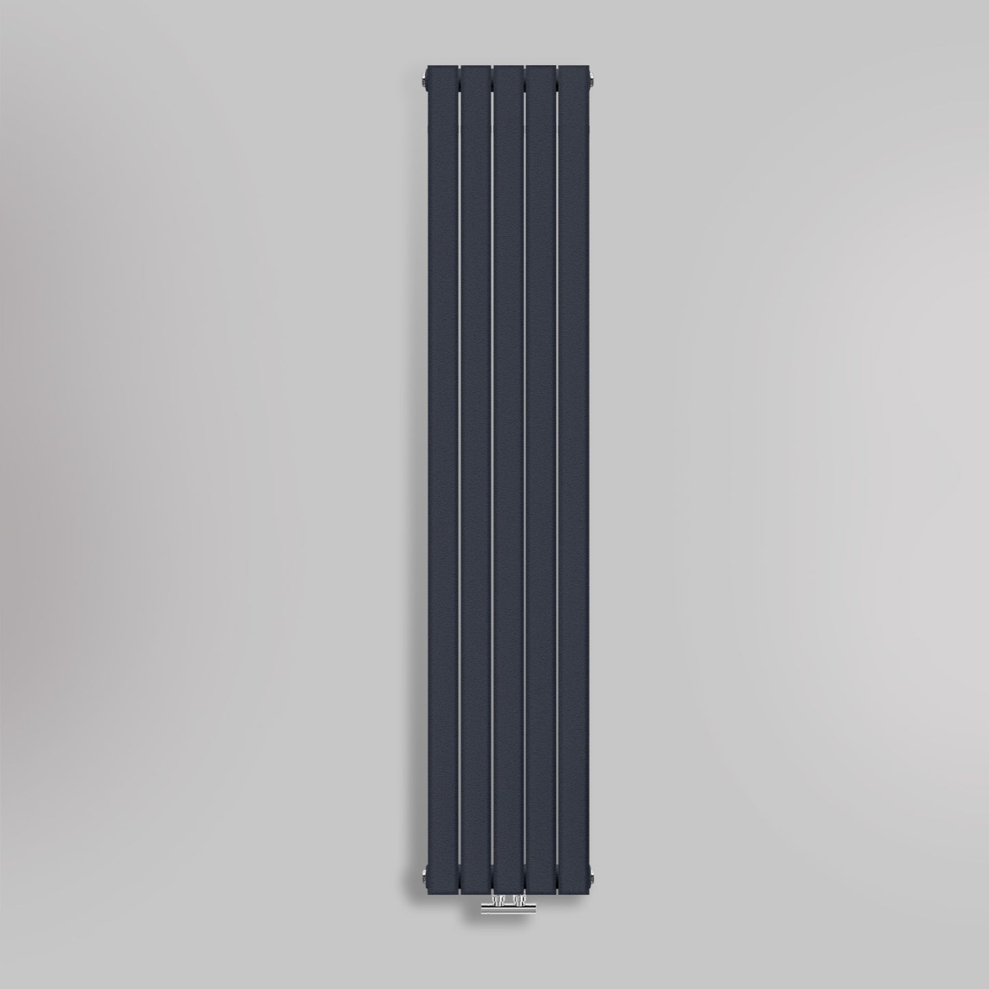 Grzejnik Pionowy Ozdobny - Podwójny Panelowy Antracytowy - 1800x350mm, gładkie tło