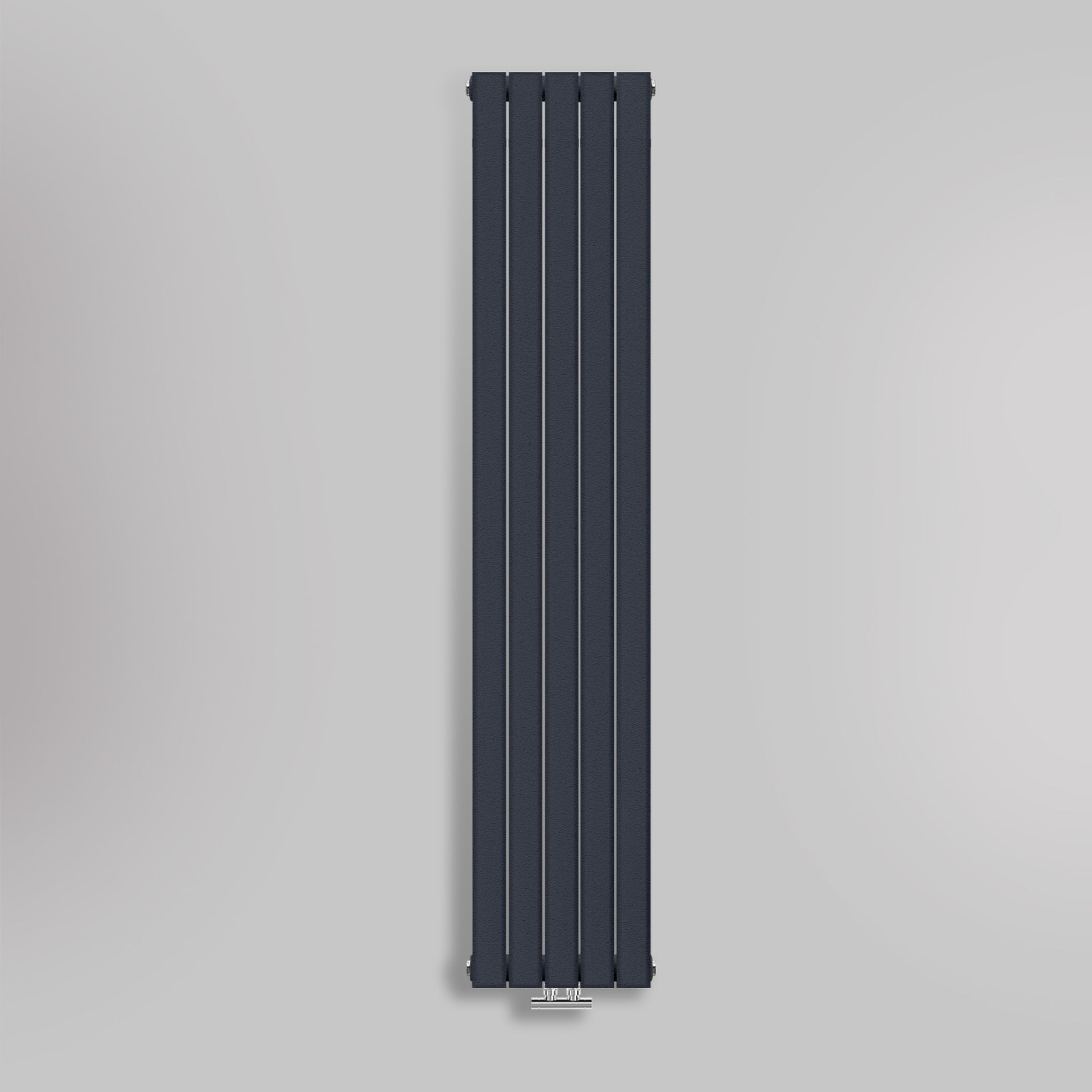 Grzejnik Pionowy Ozdobny - Podwójny Panelowy Antracytowy - 1800x350mm, gładkie tło