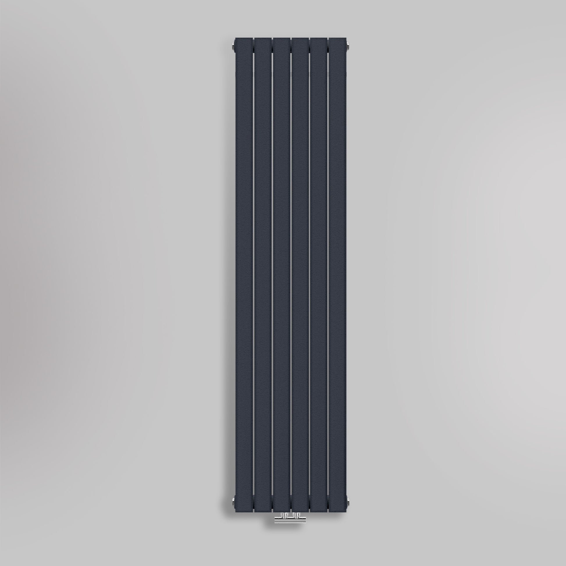 Grzejnik Pionowy Ozdobny - Podwójny Panelowy Antracytowy - 1800x420mm, gładkie tło