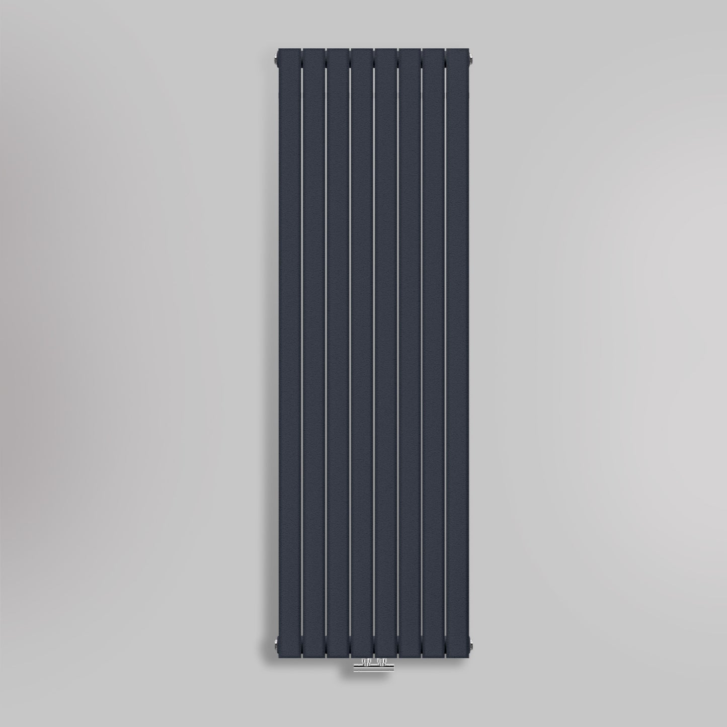 Grzejnik Pionowy Ozdobny - Podwójny Panelowy Antracytowy - 1800x560mm, gładkie tło