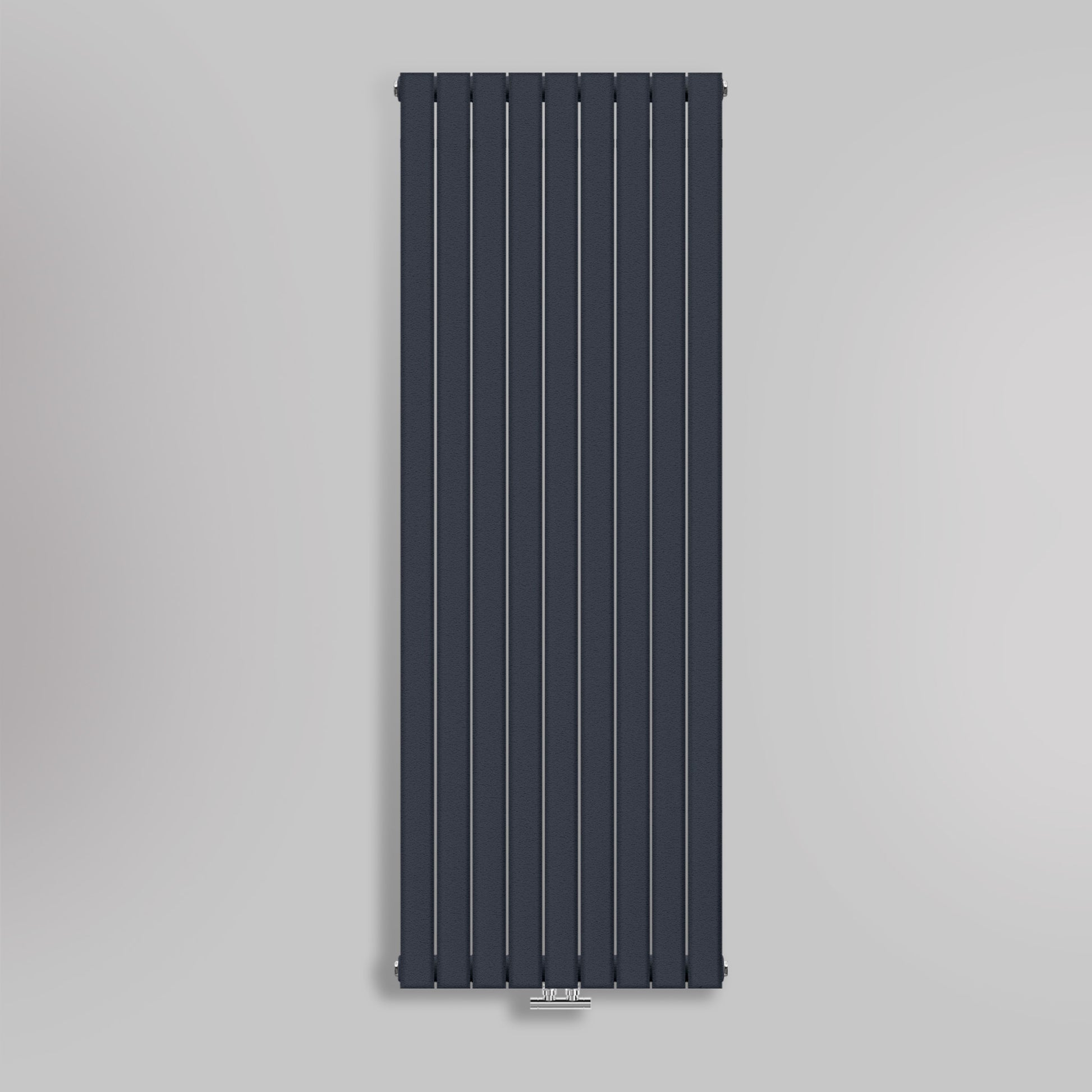 Grzejnik Pionowy Ozdobny - Podwójny Panelowy Antracytowy - 1800x630mm, gładkie tło