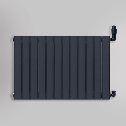 Grzejnik Ozdobny - Podwójny Panelowy Antracytowy - 560x840mm, gładkie tło