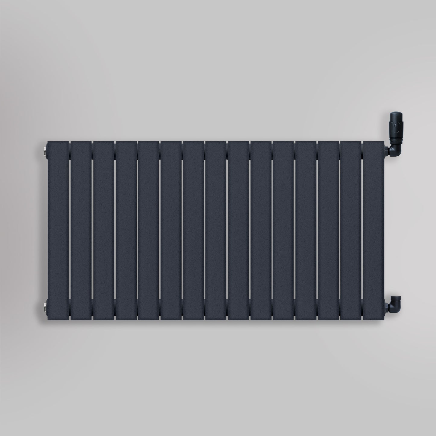 Grzejnik Ozdobny - Podwójny Panelowy Antracytowy - 560x1050mm, gładkie tło