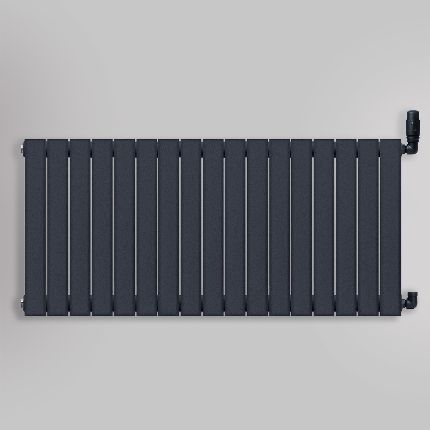 Grzejnik Ozdobny - Podwójny Panelowy Antracytowy - 560x1190mm, gładkie tło