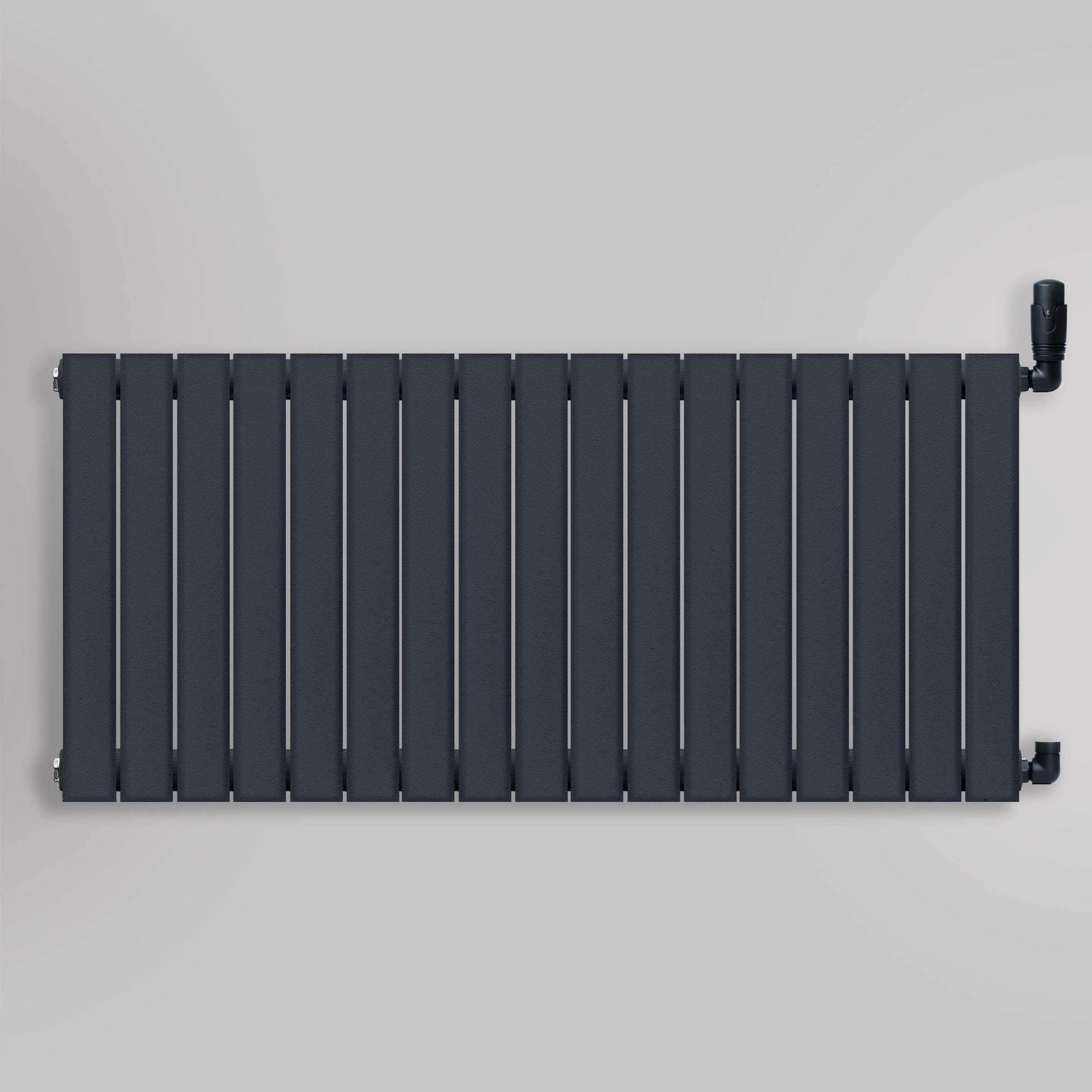 Grzejnik Ozdobny - Podwójny Panelowy Antracytowy - 560x1190mm, gładkie tło