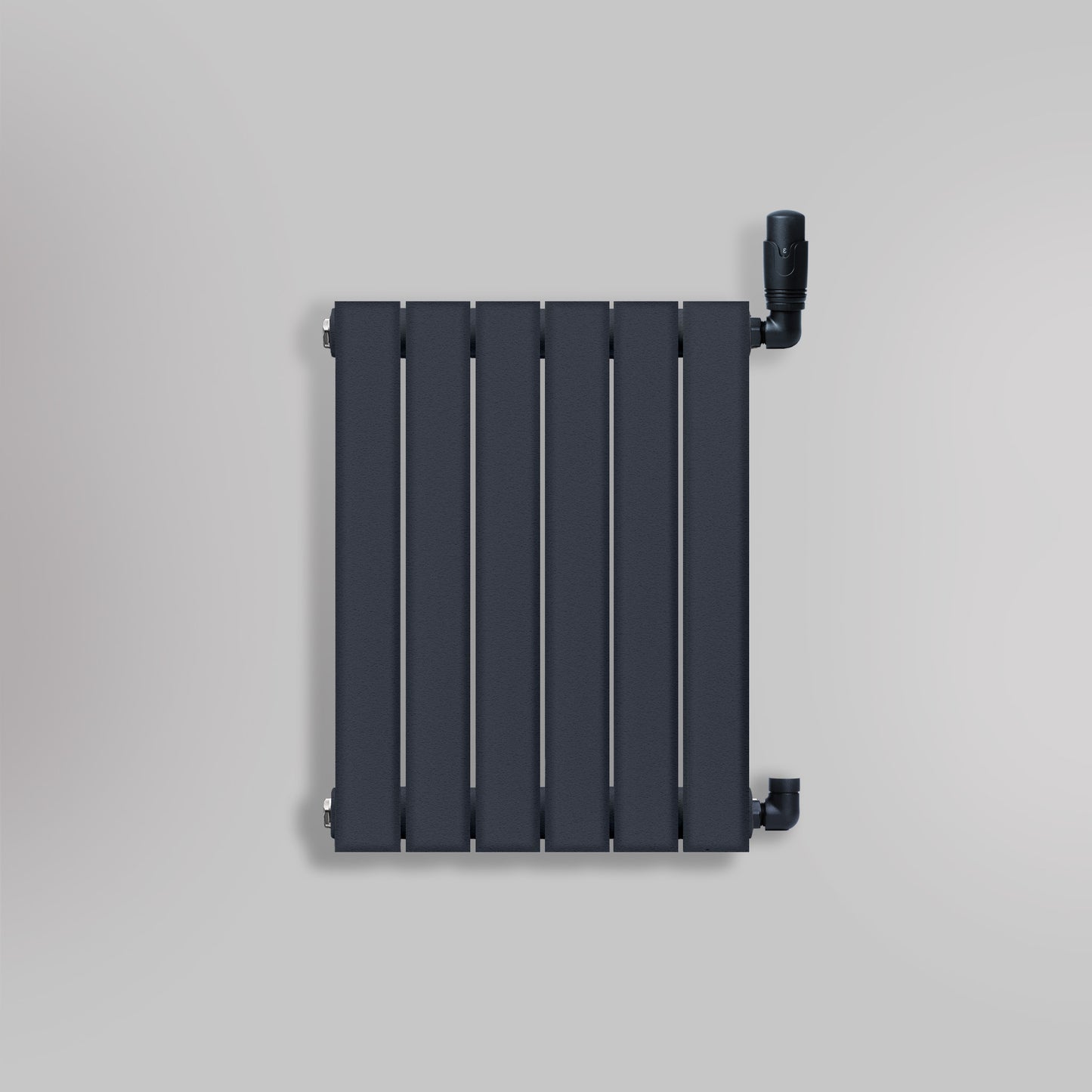 Grzejnik Ozdobny - Podwójny Panelowy Antracytowy - 560x420mm, gładkie tło