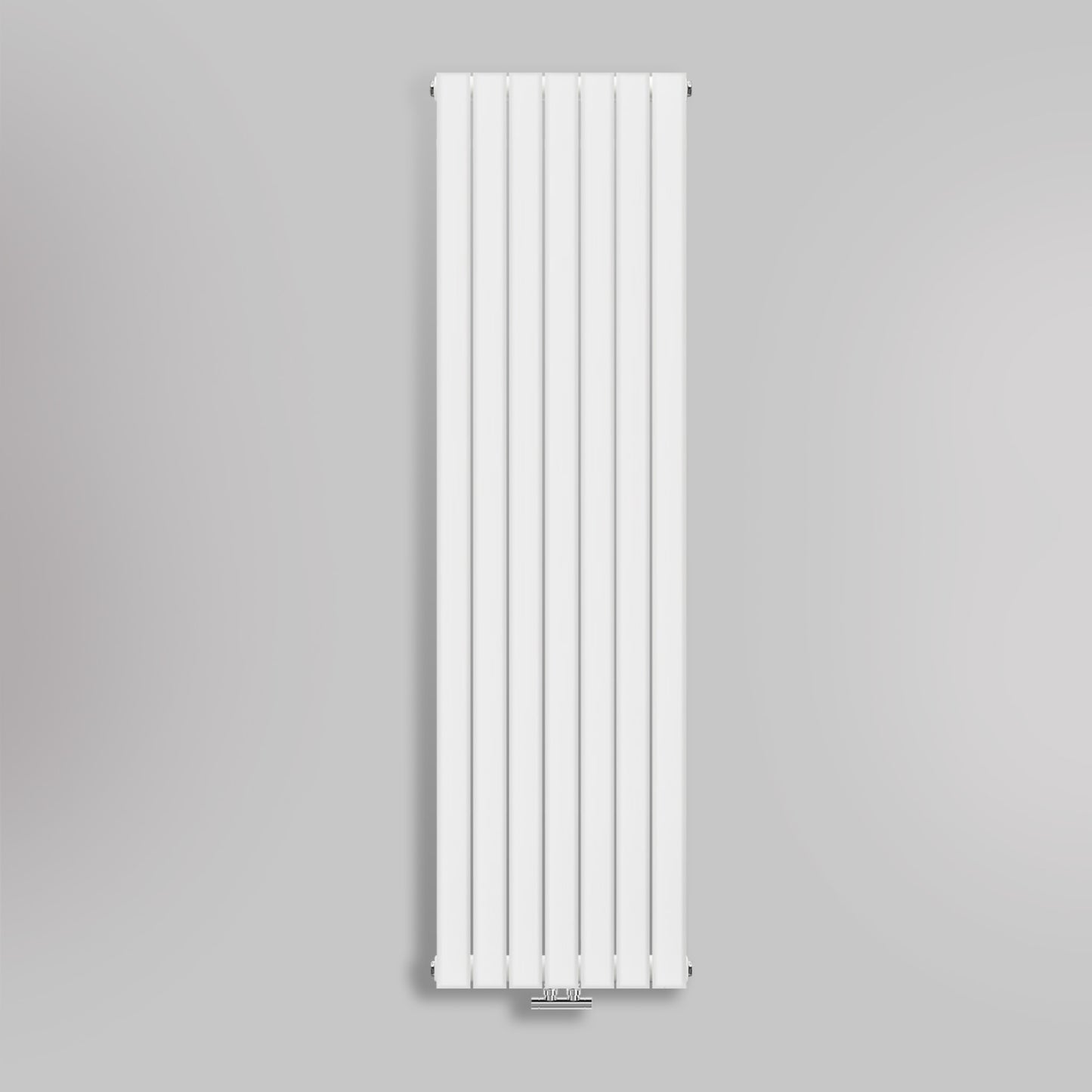 Grzejnik Pionowy Ozdobny - Podwójny Panelowy Biały - 1800x490mm, gładkie tło