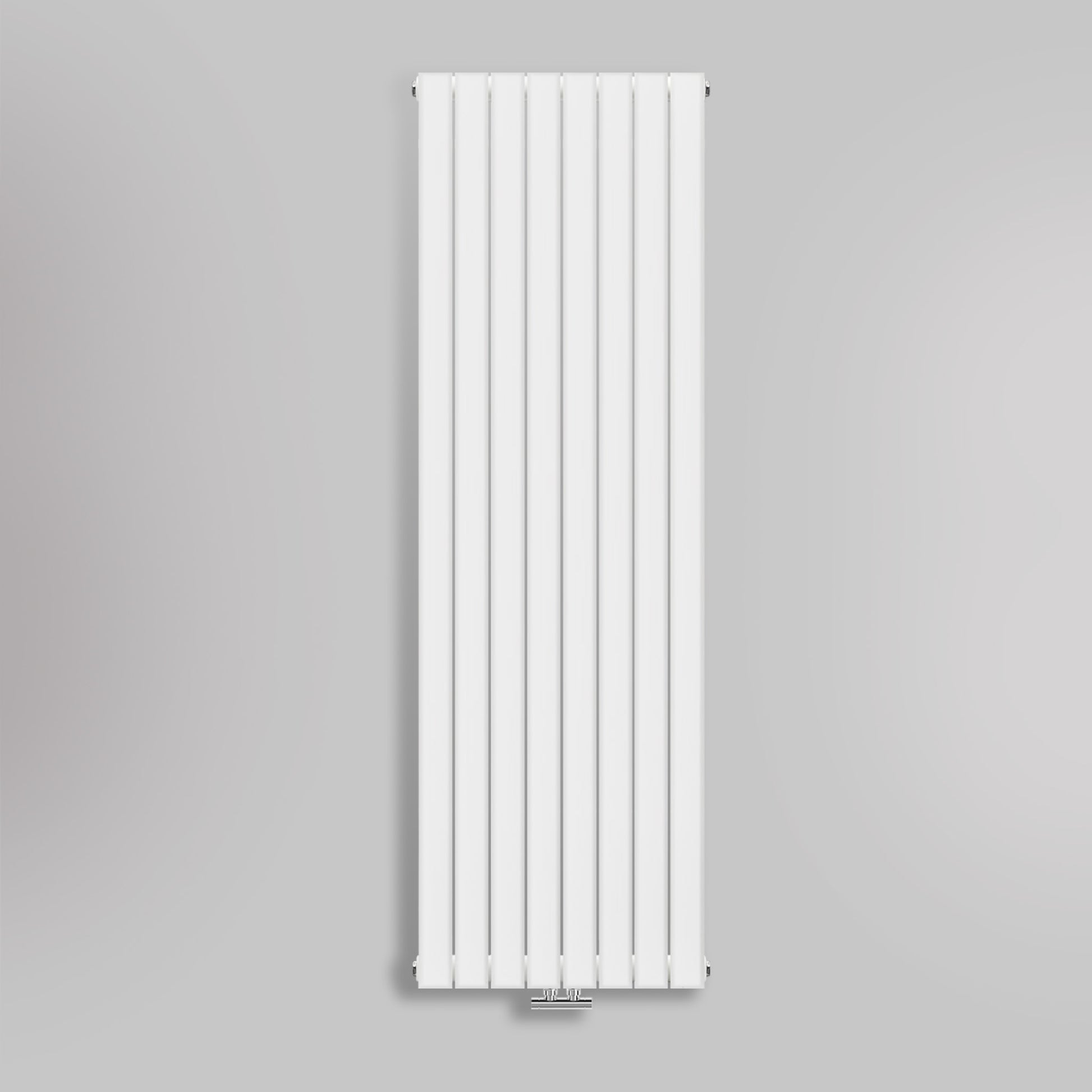 Grzejnik Pionowy Ozdobny - Podwójny Panelowy Biały - 1800x560mm, gładkie tło