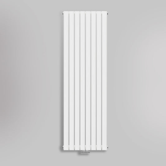 Grzejnik Pionowy Ozdobny - Podwójny Panelowy Biały - 1800x560mm, gładkie tło