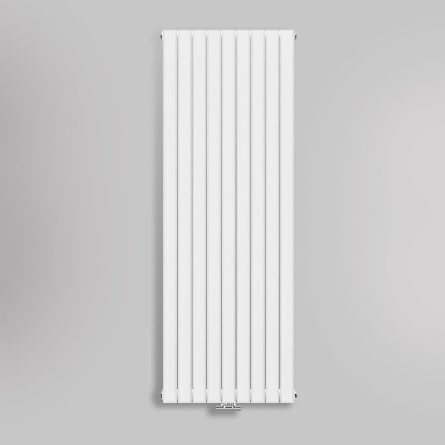 Grzejnik Pionowy Ozdobny - Podwójny Panelowy Biały - 1800x630mm, gładkie tło