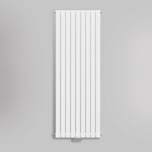 Grzejnik Pionowy Ozdobny - Podwójny Panelowy Biały - 1800x630mm, gładkie tło