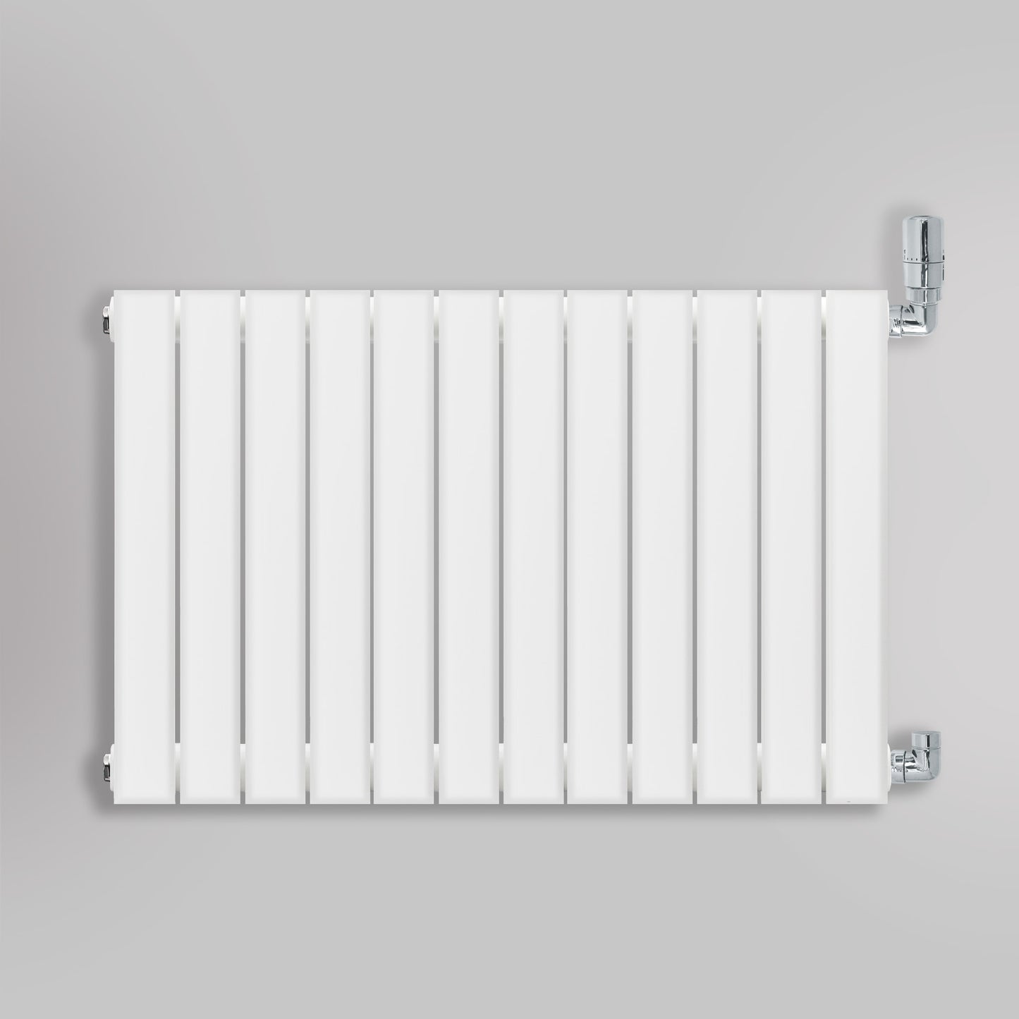 Grzejnik Ozdobny - Podwójny Panelowy Biały - 560x840mm, gładkie tło