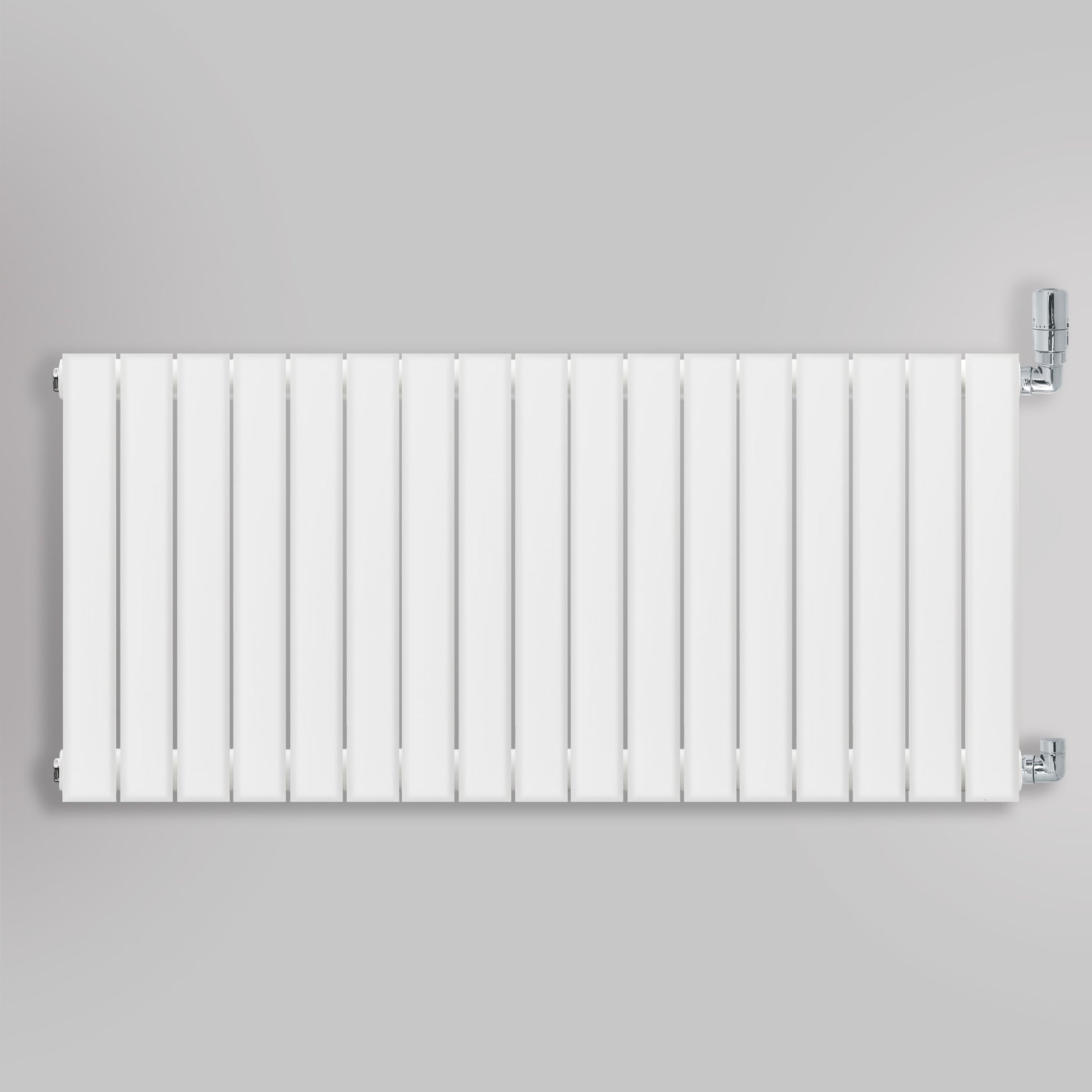 Grzejnik Ozdobny - Podwójny Panelowy Biały - 560x1190mm, gładkie tło