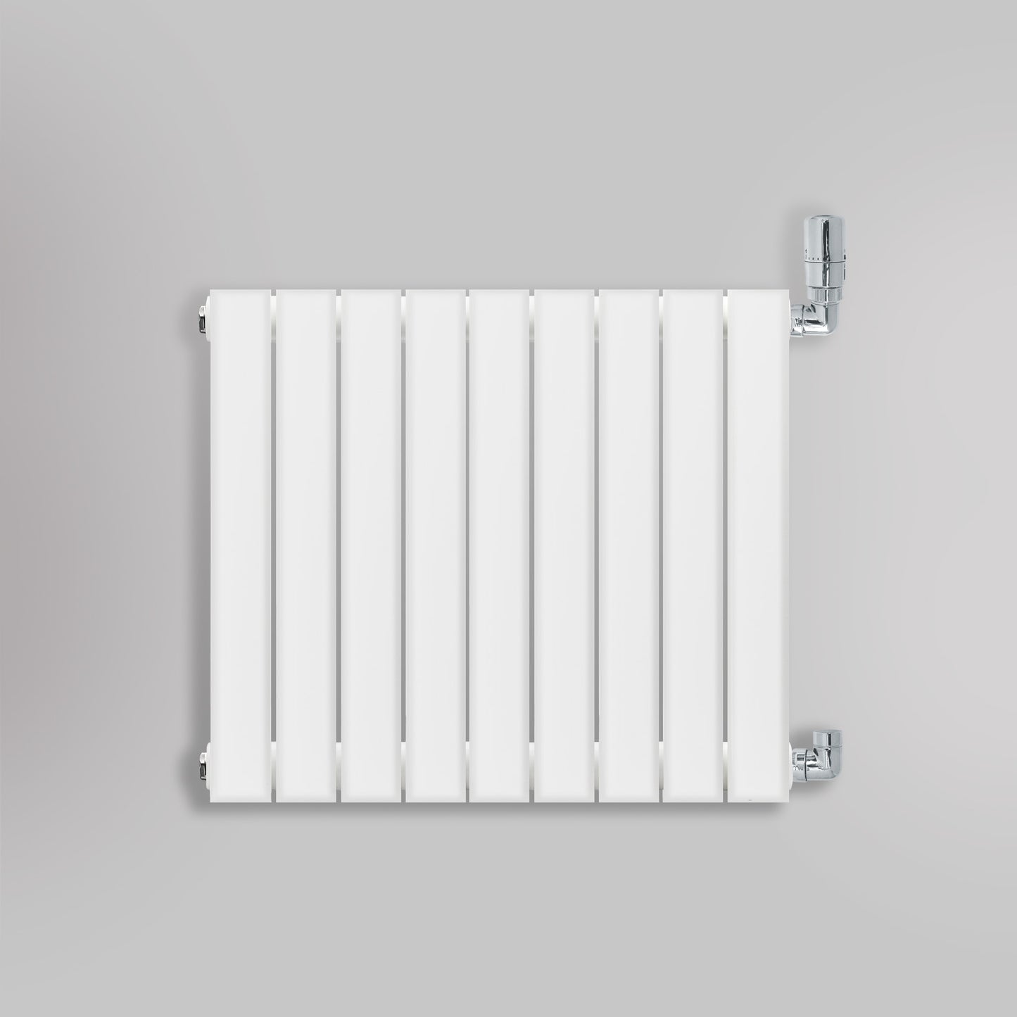 Grzejnik Ozdobny - Podwójny Panelowy Biały - 560x630mm, gładkie tło